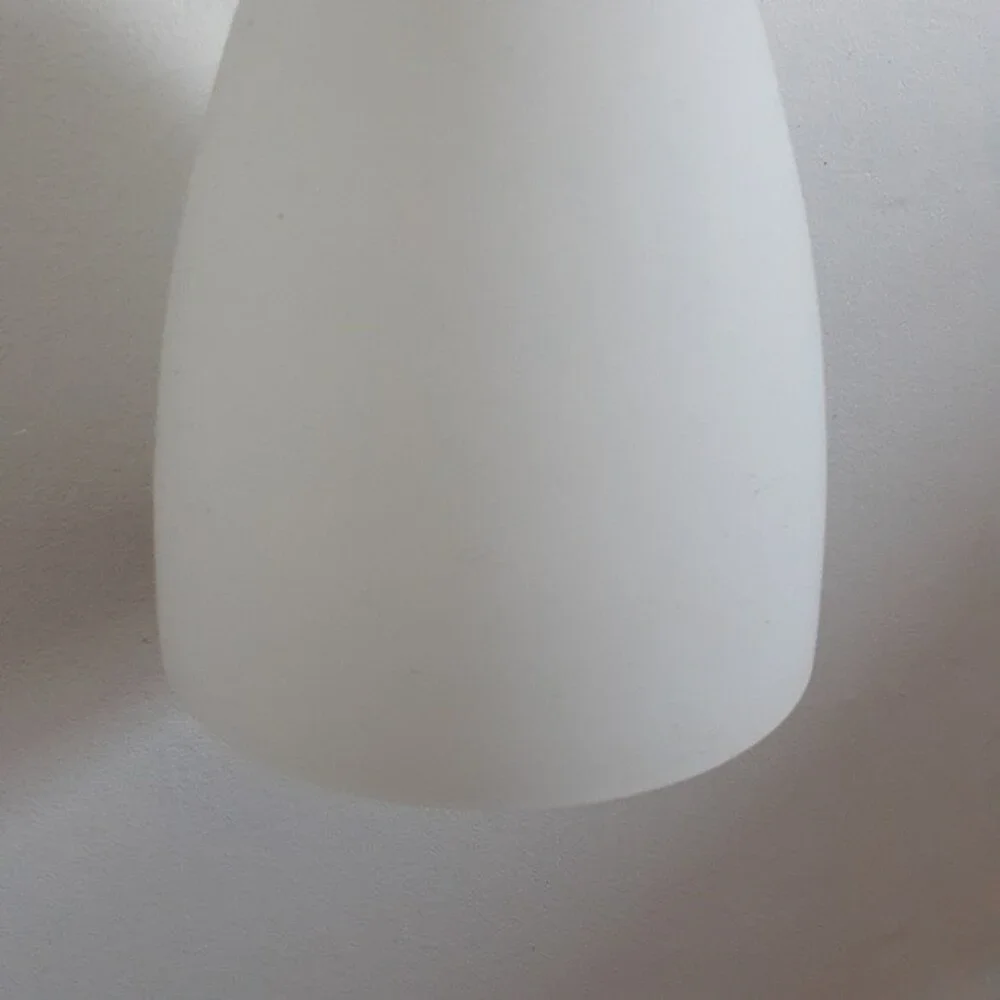 New contemporary modern pendant light fixture white frosted glass, silver chrome